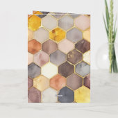 グラムハニーコーム赤面シャンパーニュ抽象芸術 カード (裏面)