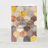 グラムハニーコーム赤面シャンパーニュ抽象芸術 カード (正面)