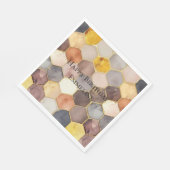 グラムハニーコーム赤面シャンパーニュ抽象芸術 スタンダードランチョンナプキン (角)