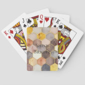 グラムハニーコーム赤面シャンパーニュ抽象芸術 トランプ (裏面)