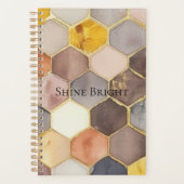 グラムハニーコーム赤面シャンパーニュ抽象芸術 プランナー手帳 (正面)