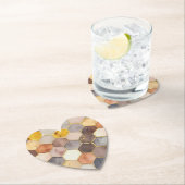 グラムハニーコーム赤面シャンパーニュ抽象芸術 ペーパーコースター (インサイチュ)