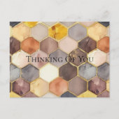 グラムハニーコーム赤面シャンパーニュ抽象芸術 ポストカード (正面)