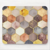 グラムハニーコーム赤面シャンパーニュ抽象芸術 マウスパッド (正面)