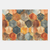 グラムハニーコーム赤面シャンパーニュ抽象芸術 ラッピングペーパーシート (正面2)