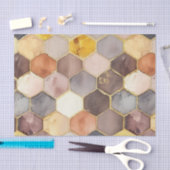 グラムハニーコーム赤面シャンパーニュ抽象芸術 薄葉紙 (クラフト)