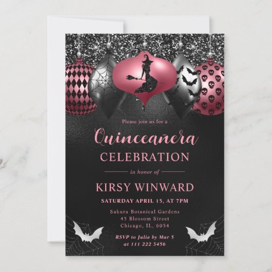 グラムハロウィーンオーナメントキンセアニェラ 招待状 (正面)