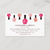 グラムハンズ爪、 ネイルポーランドマニキュアネイルサロンロイヤリティ 名刺 (裏面)