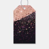 グラムバラブラックグリッター赤面バラ結婚ズ ギフトタグ (裏面)