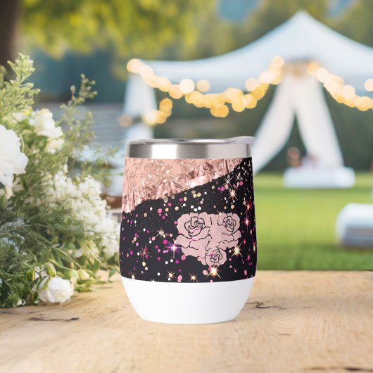 グラムバラブラックグリッター赤面バラ (ウェディング)