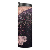 グラムバラブラックグリッター赤面バラ タンブラー (回転右)