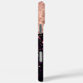 グラムバラブラックグリッター赤面バラ Case-Mate iPhoneケース (裏面 / 右)