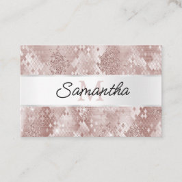 グラムバラホワイトシルバースネークモノグラム 名刺