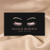 グラムバラ金ゴールドまつ毛エクステンション美しいサロン 名刺