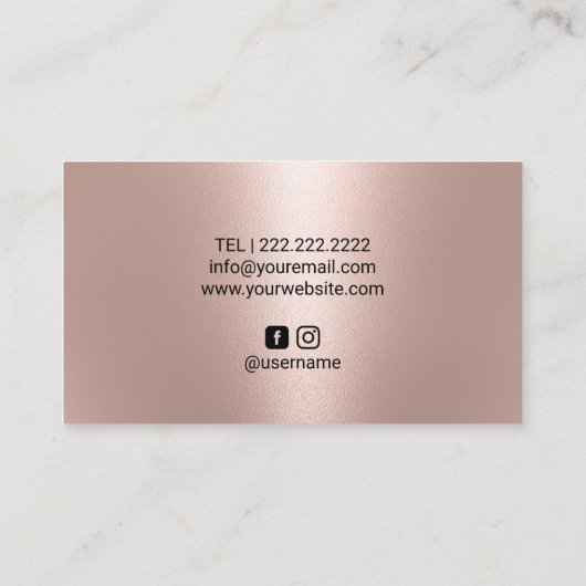 グラムバラ金ゴールドまつ毛エクステンション美しいサロン 名刺 (裏面)