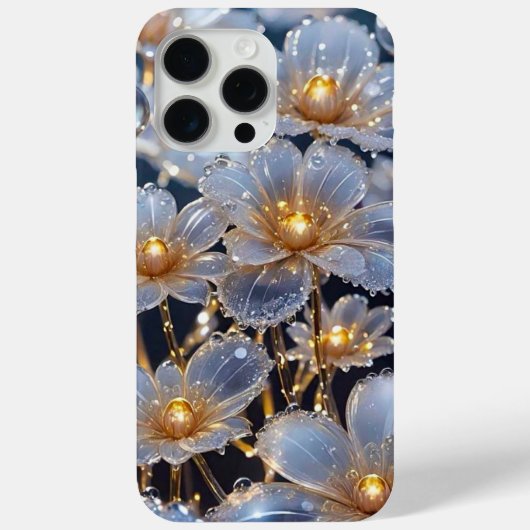 グラムバラ金ゴールドエレガントグリッターモノグラムiPhoneCase Case-Mate iPhoneケース (裏面)