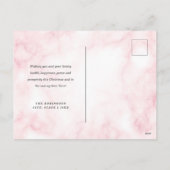 グラムバラ金ゴールドクリスマスホリデーグリッター大理石 シーズンポストカード (裏面)