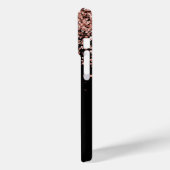 グラムバラ金ゴールドグリッターエレガントモノグラムケースメイト Case-Mate iPhoneケース (裏面 / 左)