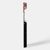 グラムバラ金ゴールドグリッターエレガントモノグラム iPhoneケース (左側面)