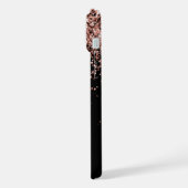 グラムバラ金ゴールドグリッターエレガントモノグラム iPhoneケース (左側面)