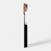 グラムバラ金ゴールドグリッターエレガントモノグラム iPhoneケース (左側面)