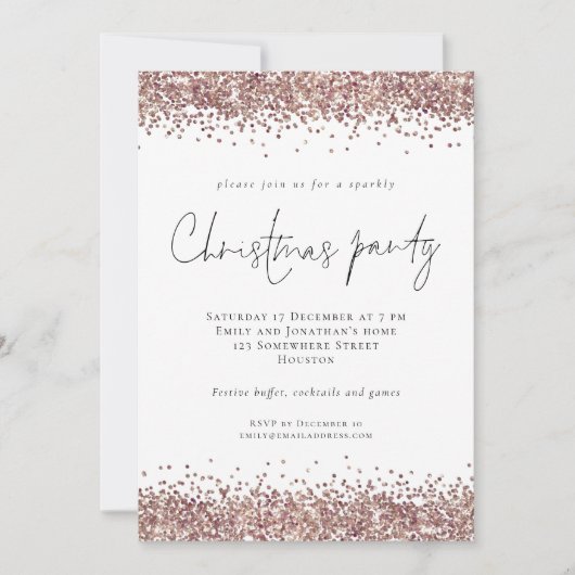 グラムバラ金ゴールドグリッタークリスマスパーティー 招待状 (正面)