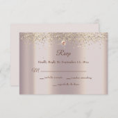 グラムバラ金ゴールドグリッタースパークル結婚ズ 出欠カード (正面/裏面)