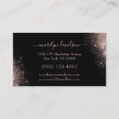 グラムバラ金ゴールドグリッターフォイルデザイン職業 名刺 (裏面)