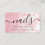 グラムバラ金ゴールドグリッターマーブル爪、 ネイルブラック 名刺 (正面)