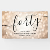 グラムバラ金ゴールドグリッターライト40th誕生日 横断幕 (横)