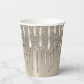 グラムバラ金ゴールドシャンパン赤面グリッタードリップ 紙コップ (裏面)