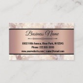 グラムバラ金ゴールドビーニングマーブルアンドゴールドフォイルグリッター 名刺 (裏面)