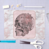 グラムバラ金ゴールドピンクスカルマーブルパーティー 薄葉紙 (クラフト)