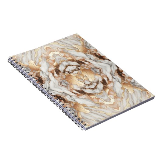 グラムバラ金ゴールドラグジュアリートレンディー大理石 ノートブック (右側)