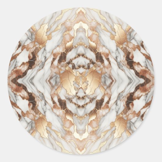 グラムバラ金ゴールドラグジュアリートレンディー大理石 ラウンドシール (正面)