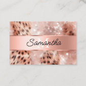 グラムバラ金ゴールドレオパードモノグラム 名刺 (正面)