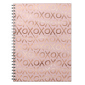 グラムバラ金ゴールド赤面XOXO ノートブック (正面)