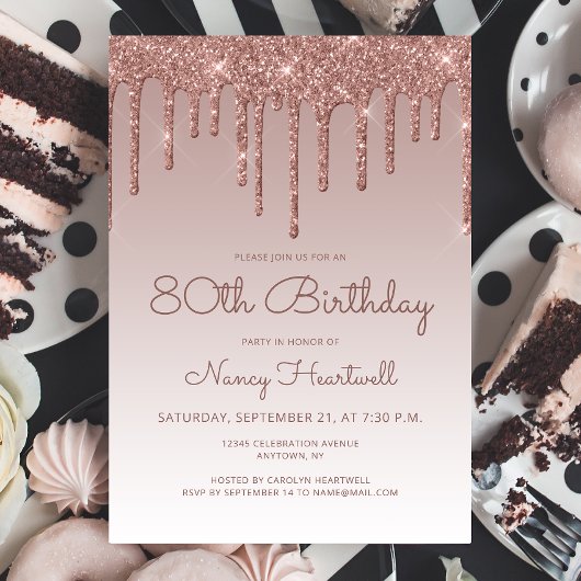 グラムバラ金ゴールド80thバースデーパーティー 招待状