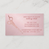 グラムバラ金箔グリッターはさみ美容師 名刺 (裏面)