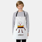 グラムバーガーおもしろいデザイン エプロン (着用した状態)