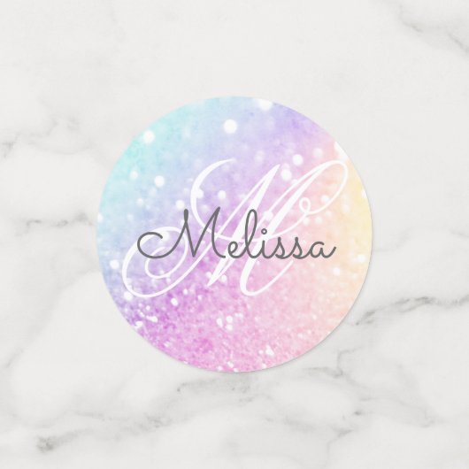 グラムパーソナライズされたガーリーホログラフィックグリッター コンフェッティ (スモール正面)