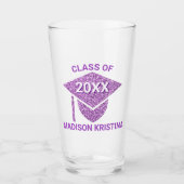 グラムパープルキャップエレガントおめでとう タンブラーグラス (正面)