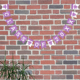 グラムパープルキャップシンプルクラスのプラス年 バンティングフラッグ