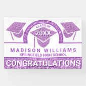 グラムパープルキャップ卒業おめでとう 横断幕 (横)