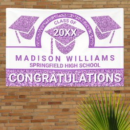 グラムパープルキャップ卒業おめでとう 横断幕