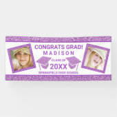 グラムパープルキャップ卒業パーティー写真 横断幕 (横)