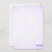 グラムパープルグリッター宝石の卒業パーティー 招待状 (裏面)