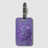 グラムパープルグリッモダンタリーキスリップスティックインプリント ラゲッジタグ (正面縦)