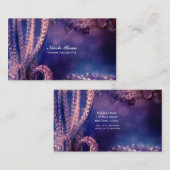 グラムパープルグローシックなグラマーエレガントパール 名刺 (正面/裏面)