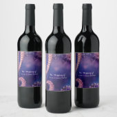 グラムパープルグローシックなグラマーパーティーワインラベル ワインラベル (ボトル)